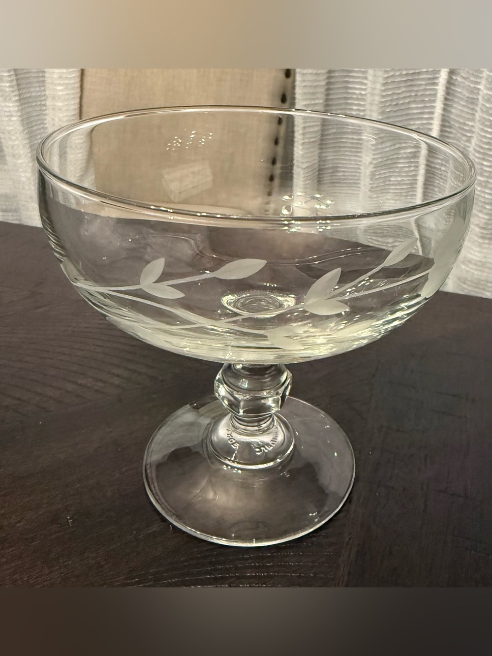Set of 4 Vintage Princess House Heritage Crystal Footed Dessert Sherbet Glasses
